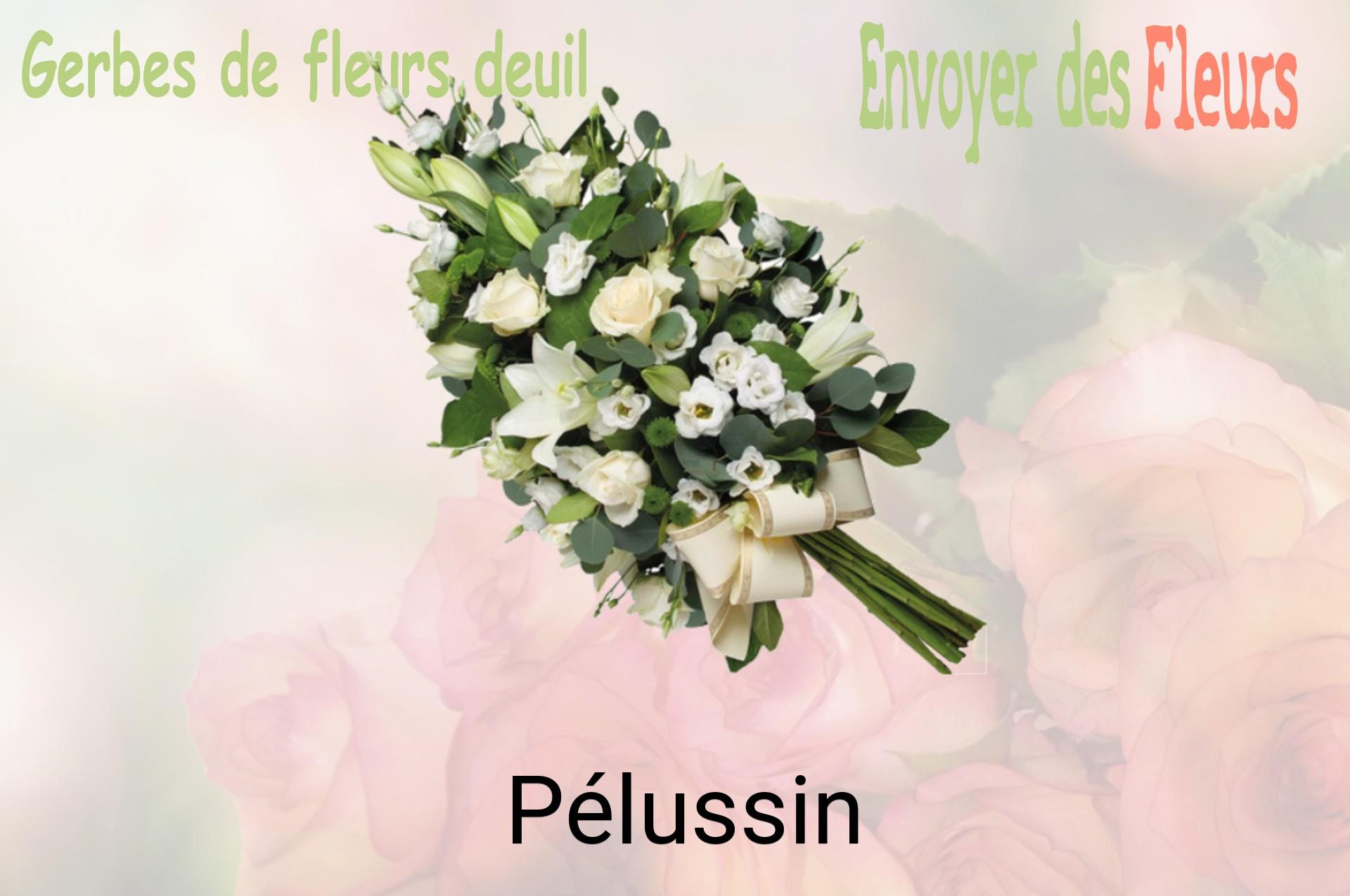 Gerbe de fleurs de deuil livrée à Pélussin